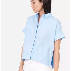 Everlane Cotton Poplin Short Sleeve Square Shirt